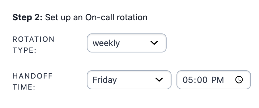 On-call Restrictions by day and hour